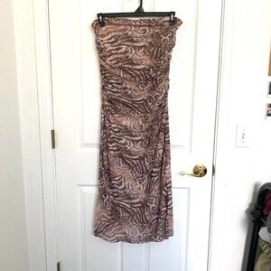 No Comment Women's Brown and Pink Dress